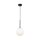 Lampe à suspendre métal verre Ø 20 cm rond H : max. 222,5 cm