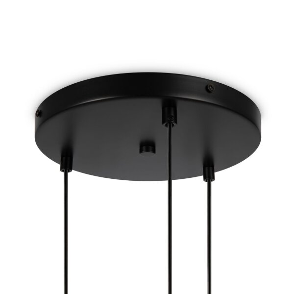 Hängelampe Metall Glas E14 40 cm breit H: max. 222,5 cm