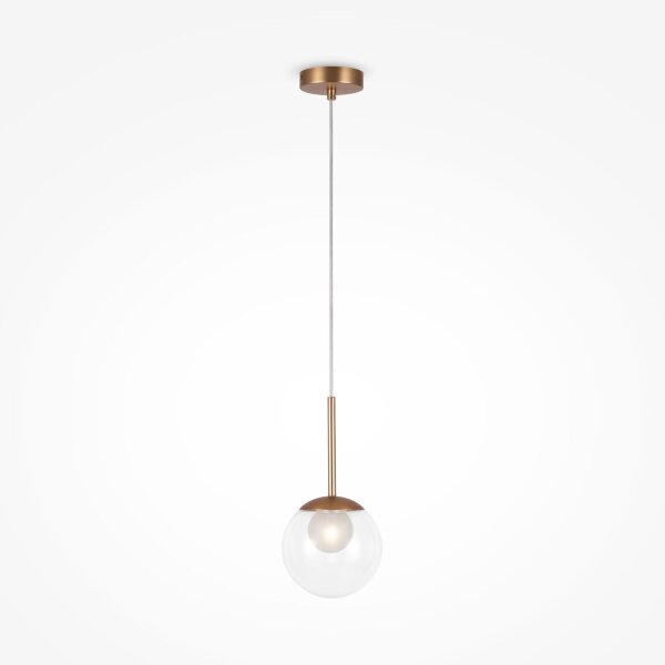 Lampe à suspendre métal verre D : 15 cm rond H : max. 334 cm G9