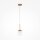 Lampe à suspendre métal verre D : 15 cm rond H : max. 334 cm G9