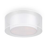 Plafonnier Métal Tissu E27 rond D : 52 cm Blanc...