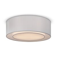 Plafonnier métal tissu rond Ø 52 cm chrome...