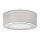 Deckenlampe Metall Stoff rund Ø 52 cm Chrom Hellgrau