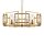 Kronleuchter Metall Glas E14 D: 65,6 cm in Gold rund