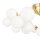 Lampe de plafond verre métal G9 75 cm de large en or blanc