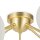 Lampe de plafond verre métal G9 75 cm de large en or blanc