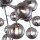 Deckenlampe Metall Glas G9 75 cm breit Chrom Rauchgrau