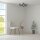 Deckenlampe Metall Glas G9 75 cm breit Chrom Rauchgrau