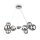 Suspension métal verre fumé G9 L : 67 cm Abat-jour sphérique
