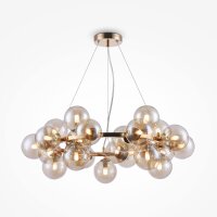 Pendelleuchte Rauchglas Metall G9 69 cm breit Modern