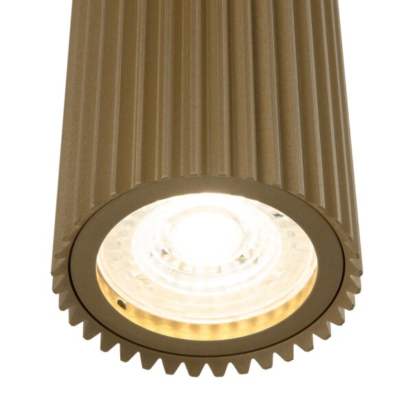 Applique murale aluminium GU10 H : 23 cm Up Down en or IRENE
