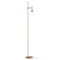 Lampadaire métal verre 155 cm en laiton blanc E14...