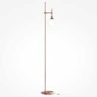 Lampadaire métal verre 155 cm en laiton blanc E14...