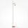 Lampadaire métal verre 155 cm en laiton blanc E14 JANA