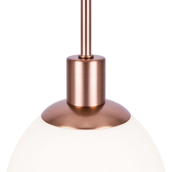 Lampe à suspendre métal verre rond D : 15 cm H : max. 153 cm E14