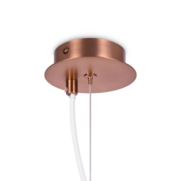 Lampe à suspendre métal verre rond D : 15 cm H : max. 153 cm E14