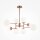Deckenlampe Metall Glas E14 96 cm breit in Messing Weiß