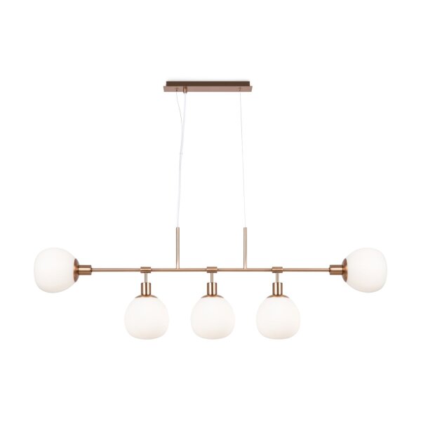 Lampe à suspendre verre métal E14 H : max. 149,3 cm Moderne