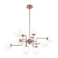 Suspension m&eacute;tal verre H : max. 140 cm E14 Moderne