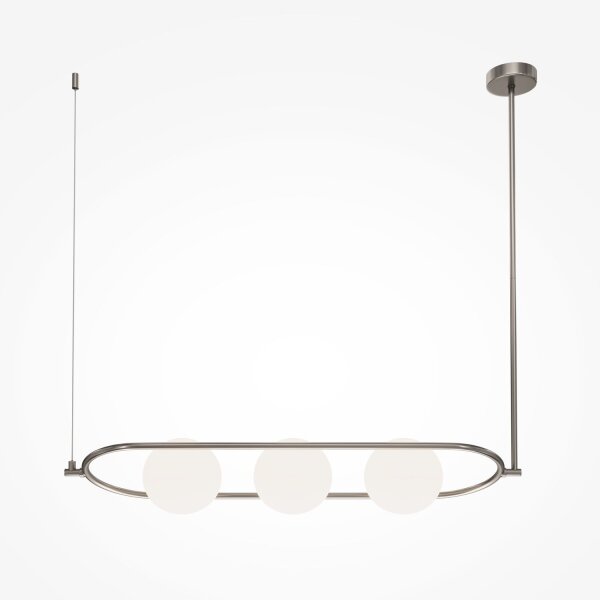 Pendelleuchte Metall Glas E14 H: max. 137 cm 3-flammig