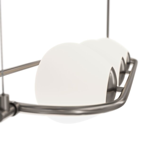 Pendelleuchte Metall Glas E14 H: max. 137 cm 3-flammig