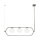Pendelleuchte Metall Glas E14 H: max. 137 cm 3-flammig