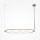 Pendelleuchte Metall Glas E14 H: max. 137 cm 3-flammig