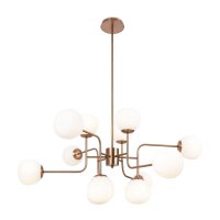 Hängelampe Metall Glas H: max. 140 cm in Gold...