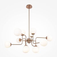 Hängelampe Metall Glas H: max. 140 cm in Gold...