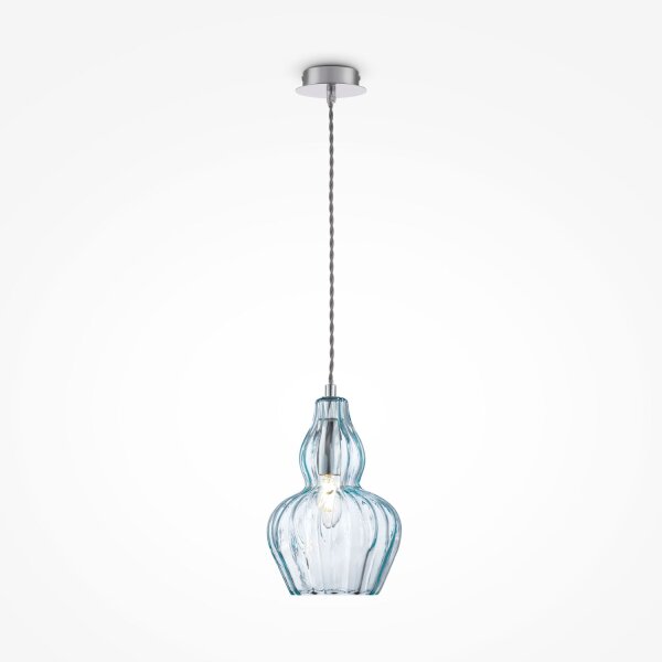 Lampe à suspendre verre métal E14 ronde Ø 16 cm Moderne