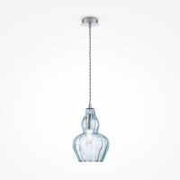 Lampe à suspendre verre métal E14 ronde...