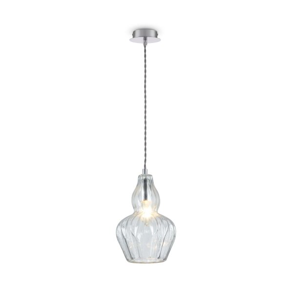 Pendelleuchte Metall Glas E14 Ø 16 cm H: max. 143 cm