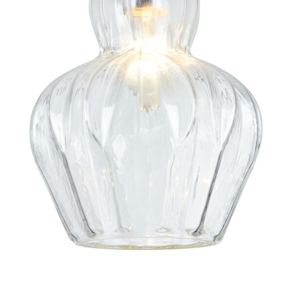 Pendelleuchte Metall Glas E14 Ø 16 cm H: max. 143 cm