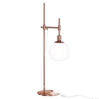 Lampe de table m&eacute;tal verre hauteur 65 cm en laiton...