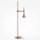 Tischlampe Metall Glas 65 cm hoch in Messing Weiß E14