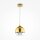 Hängeleuchte Metall Glas E27 D: 20 cm rund in Gold JOY