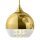 Pendelleuchte Metall Glas H: max. 95 cm in Gold E27 JOY