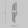 Wandlampe Metall Glas E14 H: 46,2 cm in Gold 2-flammig