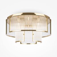 Deckenlampe Metall Glas Ø 65 cm in Gold E14 rund...
