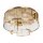 Deckenlampe Metall Glas Ø 65 cm in Gold E14 rund KLARA