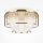 Deckenlampe Metall Glas Ø 65 cm in Gold E14 rund KLARA