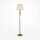 Lampadaire métal tissu E14 165 cm rond Classique LILJA