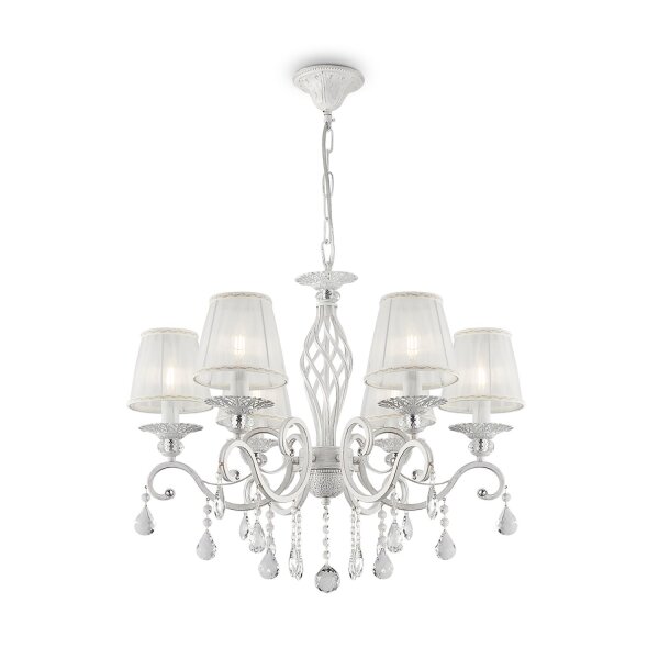 Hängeleuchte Metall Stoff 63 cm breit H: max. 116 cm