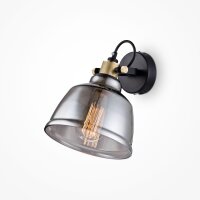 Spot de plafond verre fumé métal E27...