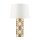 Lampe de table design blanc feuille dor antique 69cm de haut