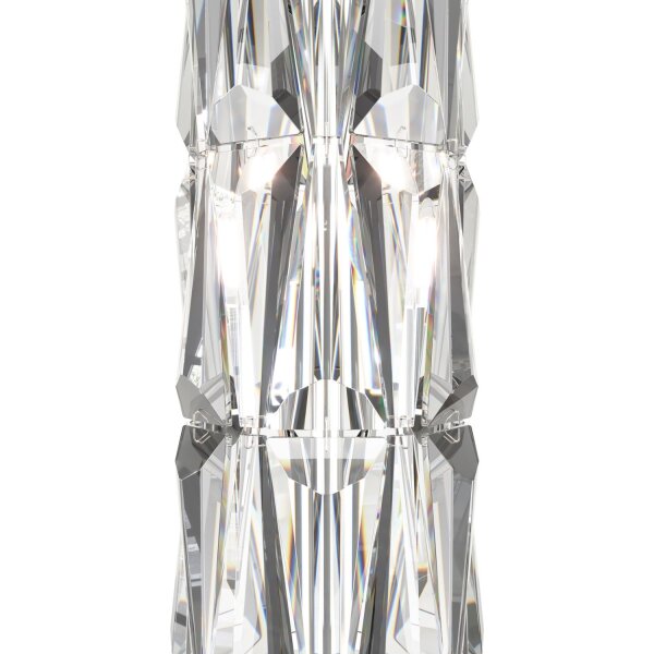 Lampe de table métal ronde Ø 20 cm 58 cm chrome E14 Art Déco