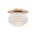 Deckenlampe Metall Glas E27 D: 35 cm rund in Gold Weiß