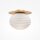 Deckenlampe Metall Glas E27 D: 35 cm rund in Gold Weiß