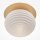 Deckenlampe Metall Glas E27 D: 35 cm rund in Gold Weiß