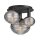 Deckenleuchte Metall Rauchglas B: 53,5 cm E14 3-flammig